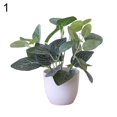 thumbnail image 1 of 2 Pcs Fresh Artificial Foliage Plant Potted Bonsai Wedding Party Mall Desktop Decor(Type 1), 1 of 9