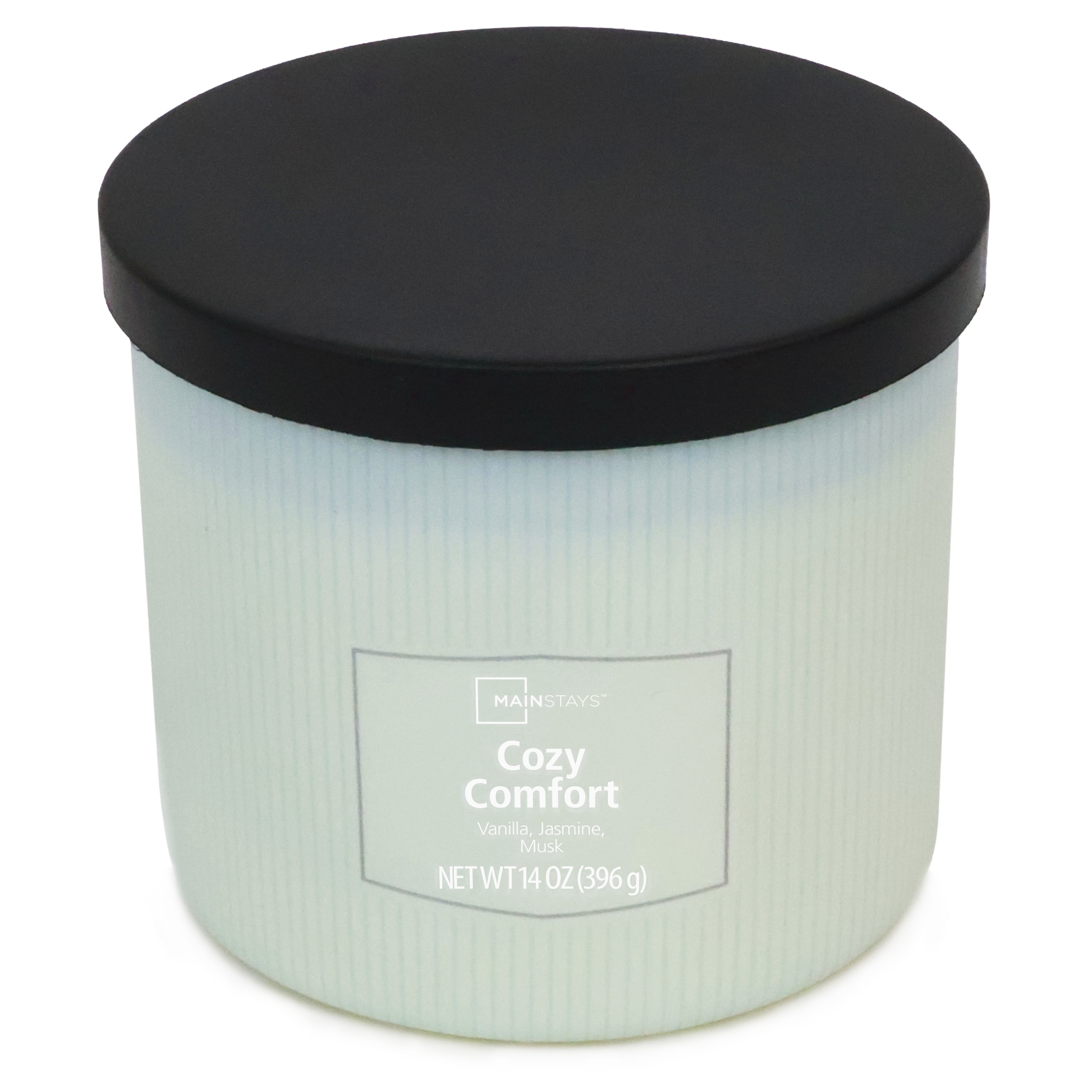 Mainstays 3-Wick Textured Wrapped Cozy Comfort Scented Candle, 14 oz