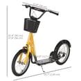 thumbnail image 3 of Aosom Kick Scooter, Kids Scooter with Adjustable Handlebar, Orange, 3 of 10