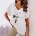 thumbnail image 2 of Birdeem T-Shirts à Col en V pour Femmes Mode Confortable Blouses Féminines Hauts, 2 of 6