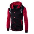 thumbnail image 1 of LUXUR Chandail à Manches Longues pour Homme, Décontracté, Automne, Coton Ouaté, Bordeaux, 5TG, 1 of 3