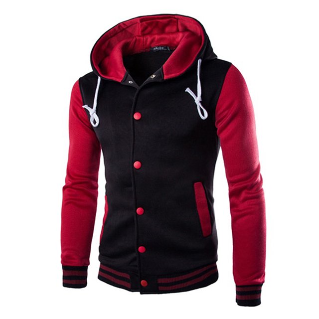 LUXUR Chandail à Manches Longues pour Homme, Décontracté, Automne, Coton Ouaté, Bordeaux, 5TG