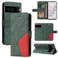 thumbnail image 1 of Compatible Google Pixel 7 5G Case, Leather Wallet Case Stand View Magnetic Clasp Book Flip Folio Phone Cover - Green, 1 of 5