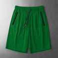 thumbnail image 1 of Admvng Plus Size Shorts For Men Solid Color Summer Ice Silk Drying Running Shorts With Pocket S-5XL, 1 of 6