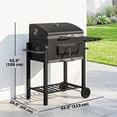 thumbnail image 3 of Outsunny  Portable Charcoal Grill Stainless Steel Camping BBQ w/ Wheels, 3 of 10