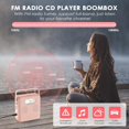 thumbnail image 5 of Portable CD Player for Home,Handheld Radio CD Player,Bluetooth CD Player with Dual Speakers FM Radio LCD Display Support USB AUX Playback Headphone Jack, 5 of 5