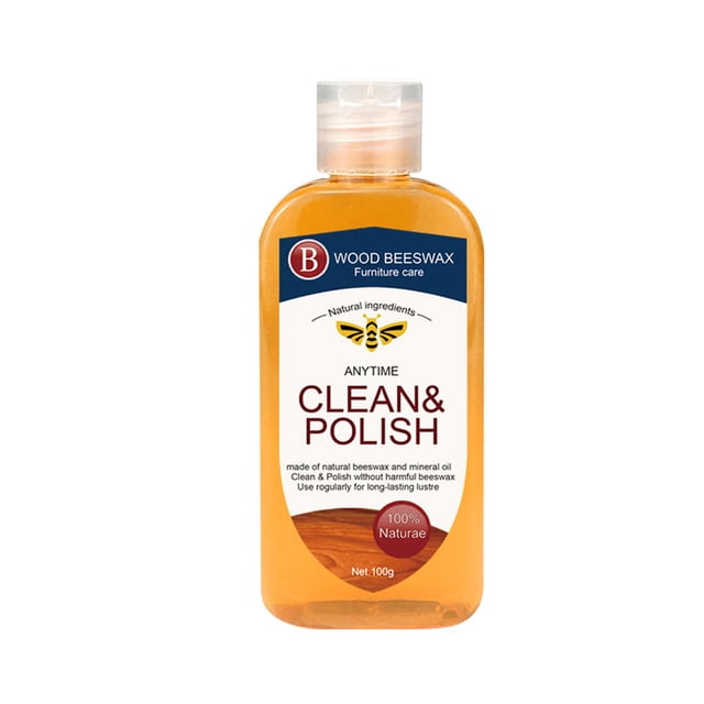 weibbin Cire d'Abeille pour Meubles, Assaisonnement pour Bois Cire d'Abeille pour Meubles et Réparation Cire pour Bois pour et Entretien, 1 Pce Cire d'Abeille avec Éponge 100 ml