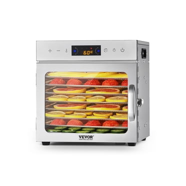 VEVOR 8 Trays Food Dehydrator Machine Stainless Steel 400W Jerky Meat Fruit Drying