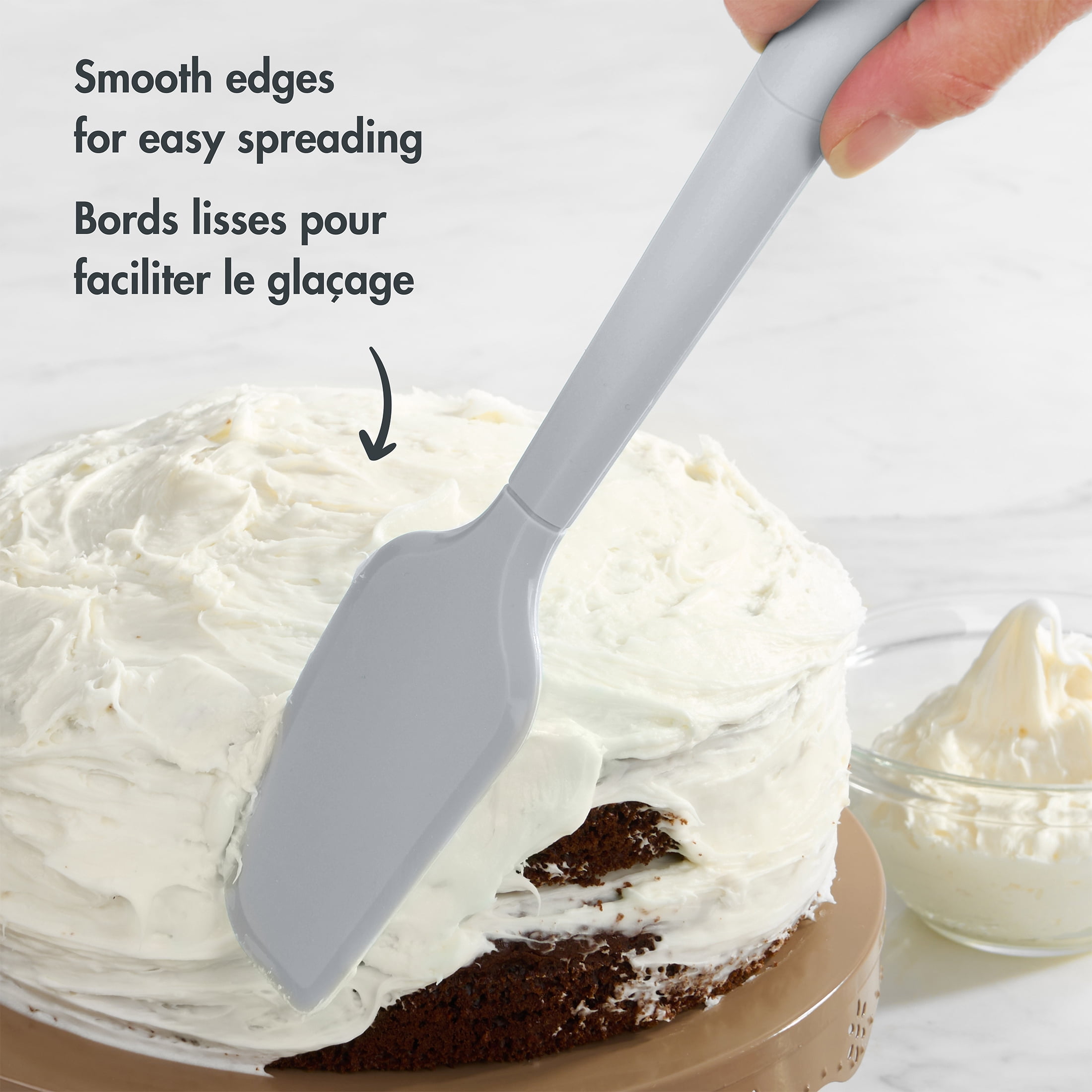 Spatule en Silicone Mainstays, Gris