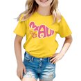 thumbnail image 1 of TZEWGL T-Shirts pour Enfants Col Rond Manches Courtes Amples Imprimé Graphique Blouse pour Nouveau-Nés Taille 3-4T, 1 of 3