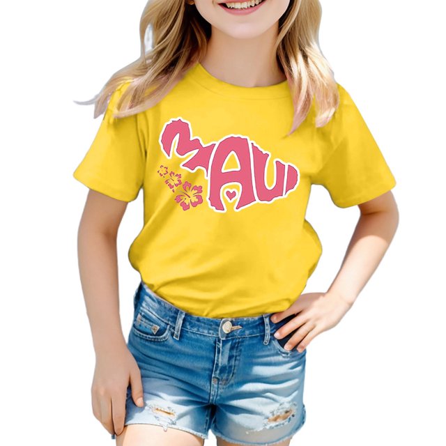 TZEWGL T-Shirts pour Enfants Col Rond Manches Courtes Amples Imprimé Graphique Blouse pour Nouveau-Nés Taille 3-4T