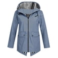 thumbnail image 1 of WRKEKC Manteau Coupe-Vent Imperméable à Capuche pour Femme, Imperméable de Randonnée Léger à Fermeture Éclair Intégrale avec Poches, 1 of 6