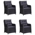 thumbnail image 4 of vidaXL 5 Piece Garden Dining Set Black, 4 of 5