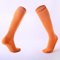 thumbnail image 2 of BYHONG Socks for Women Adult Soccer Socks Solid Color Simple Long Comfortable Breathable Non Running Socks Womens Orange One Size, 2 of 4