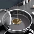 thumbnail image 4 of Non-Stick Pan For Cooking Stainless Steel Frying Pan With Lid Durable Easy To Clean Ideal For Eggs And Steaks For Home And Outdoor Use, 4 of 7