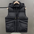 thumbnail image 2 of Men's Solid Color Fashion Zipper with Pockets Sleeveless Vest Top Jacket, 2 of 3