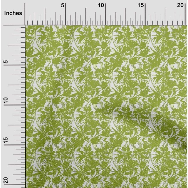 oneOone Georgette Viscose Light Green Fabric Florals Craft Projects Decor Fabric Printed By The Yard 42 Inch Wide