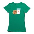 thumbnail image 1 of T-shirt Vert Kelly pour Femmes avec Design Graphique Cookies And Milk, 1 of 1