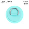 thumbnail image 1 of 8pcs , 8cm Stainless Steel D Ring Pad/Patch With Glue for PVC Inflatable Boat Raft Dinghy Canoe Kayak Surfboard SUP Tie Down, 1 of 2