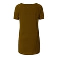 thumbnail image 5 of Pisexur Womens Summer Plus Size Tops Casual Solid Color Blouses Short Sleeve Shirts Flowy Pleated Tunic Tops, 5 of 5
