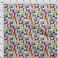 thumbnail image 4 of oneOone Georgette Viscose White Fabric Abstracts Sewing Material Print Fabric By The Yard 42 Inch Wide, 4 of 5