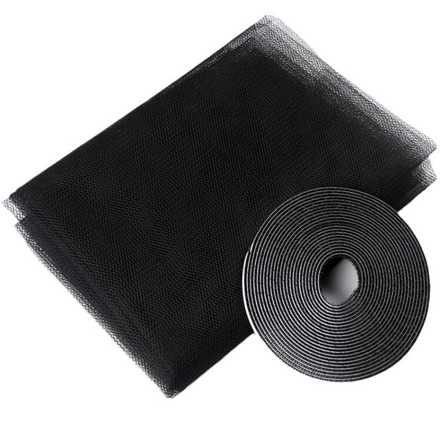 Vrorvz Adjustable Indoor Insect Screen Curtain Mesh Mosquito Netting for Door or Window Easy to Install and Clean DIY Convenience Includes Mesh Net and Adhesive Tape