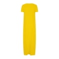 thumbnail image 3 of fatyb Robes Maxi pour Femmes Col Rond Manches Courtes Robes Décontractées Robes T-Shirt Amples pour Femmes P-5TG, 3 of 5