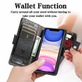 thumbnail image 2 of Case for iPhone 11 Cover Leather Wallet Folio Case Book Design Flip Magnetic Closure - Black, 2 of 5