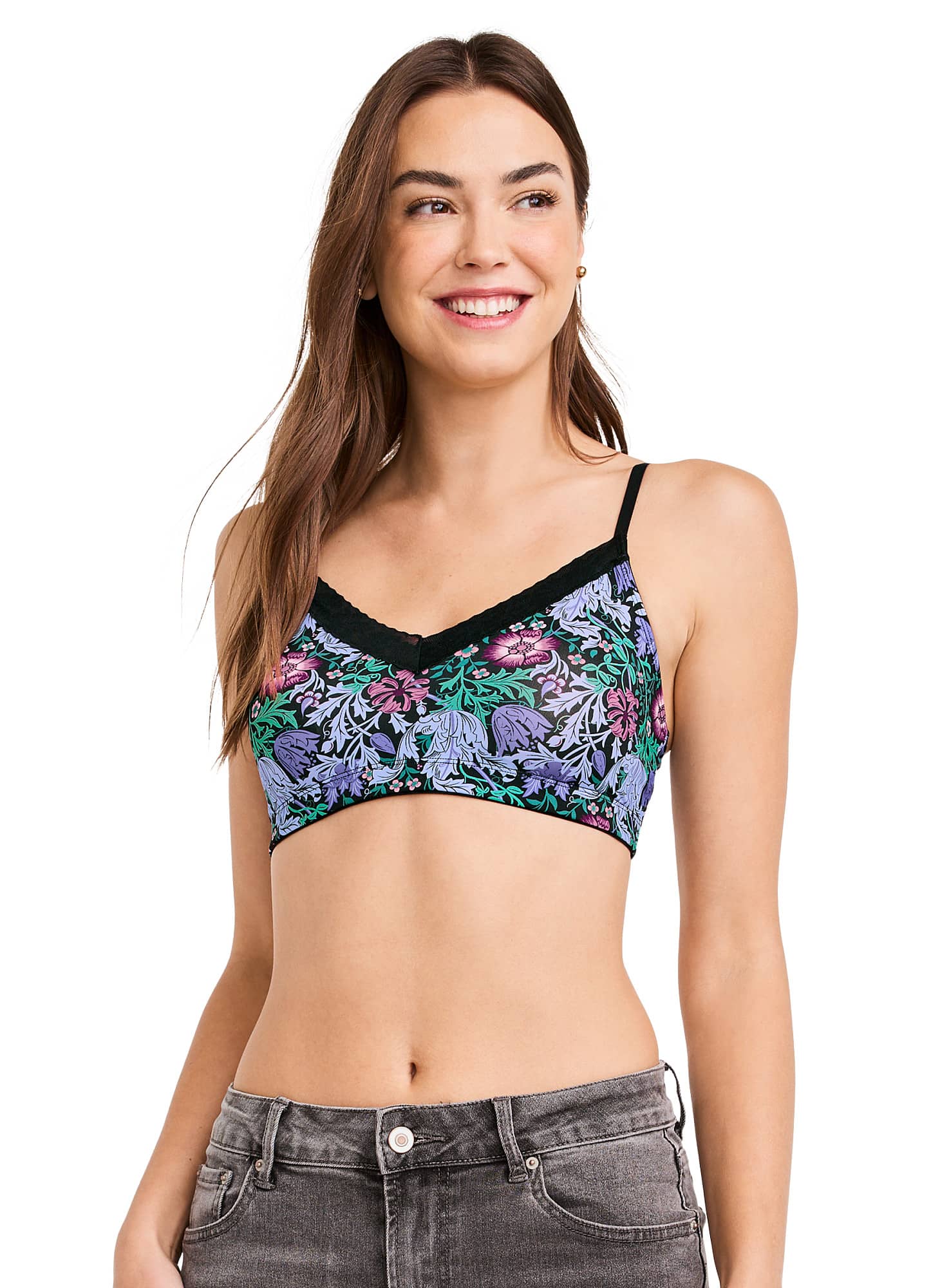Jockey Soutien-Gorge Léger en Microfibre à Dentelle Extensible Douce