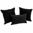 thumbnail image 1 of Double-corded Solid Twill Throw Pillows with Inserts (Set of 3) - Black, 1 of 2