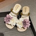 thumbnail image 2 of Sandals for Women Flower Flat Slippers High End Chic, 2 of 9