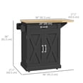 thumbnail image 3 of HOMCOM Foldable Kitchen Island with Storage Drawer, Rolling Utility Cart, 3 of 10