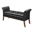 thumbnail image 2 of Convenience Concepts Designs4Comfort Banc de Rangement Garbo en Similicuir Noir, 2 of 4
