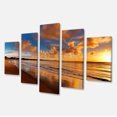 thumbnail image 2 of Colorful Sunset on the Beach - Landscape Canvas Art Print, 2 of 3