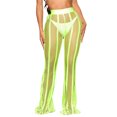 thumbnail image 1 of Kmbangi Femmes Évider Mesh Beach Pants Voir à Travers Fishnet Cover-up Pantalon Bikini Bas Rave Beachwear, 1 of 9