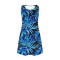 thumbnail image 4 of Ovzne Robes pour Femmes Robe de Plage Femmes Décontractée Ample Été Robe Imprimée Sans Manches Col en V Ensemble Haut/chemise Grande Taille Robe Maxi Imprimée Liquidation, 4 of 7
