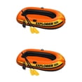 thumbnail image 1 of Intex Explorer 300 Compact Fishing 3 Person Raft Boat w/ Pump & Oars (2 Pack), 1 of 5