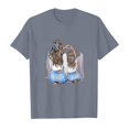 thumbnail image 4 of T-shirt de Loisirs Ample à Col Rond pour Filles, Imprimé « Taste », Manches Courtes, Gris, 120/5 A-6 A, 4 of 4