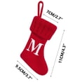 thumbnail image 3 of Fridja Christmas Stocking Knit Initial Christmas Stockings for Family Farmhouse Monogram Letter Christmas Stockings Christmas Decorations Gift Stocking Personalized Stocking Embroidered Letter M, 3 of 5