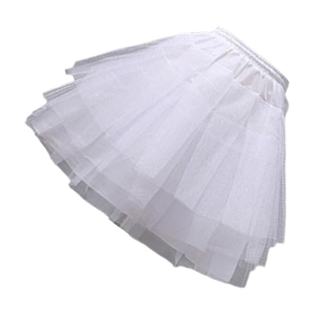 ZLight Hoopless Skirt Petticoat Breathable Wedding Accessory Dress Cosplay white Prom for white 45cm
