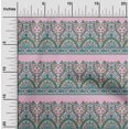 thumbnail image 1 of oneOone Viscose Jersey Fabric Leaves & Floral Block Printed Fabric 1 Yard 60 Inch Wide, 1 of 4