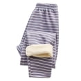 thumbnail image 1 of MIASHUI Leggings pour Filles Enfants Doux Chauds Extensibles Pantalon Pleine Longueur à Rayures Collants à Enfiler, Gris, 7-8 Ans, 1 of 4