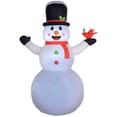 thumbnail image 1 of Outsunny 12' Christmas Inflatable Snowman with Rotating Colorful LED Light, 1 of 10