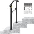 thumbnail image 1 of VEVOR Handrail Stair Railing Handrails Arch #1 Fits 1 or 2 Steps Matte Black Stair Rail Wrought Iron Handrail with Installation Kit Hand Rails for Outdoor Steps, 1 of 9