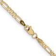 thumbnail image 4 of 14k Yellow Gold 18 Inch 3mm Concave Figaro Chain Necklace Pendant Charm, 4 of 9