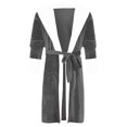 thumbnail image 3 of MAWCLOS Peignoir en Peluche à Capuche Sherpa pour Femmes, Robe de Chambre à Manches Longues, Gris Foncé TG, 3 of 4