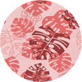 thumbnail image 1 of Ahgly Company Tapis Rond Lavable en Machine Intérieur Transitionnel Rose Profond, 8 Pieds Rond, 1 of 7