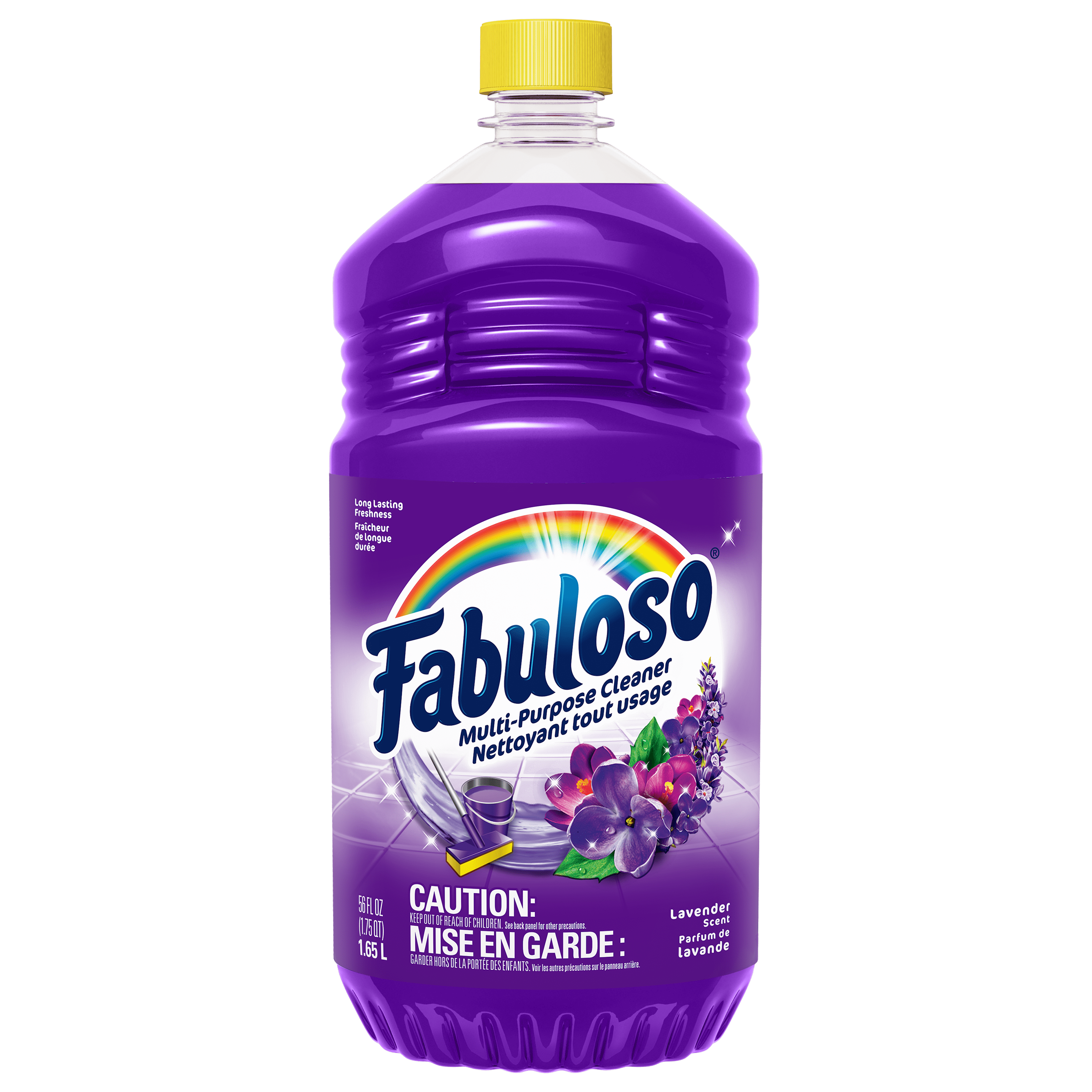 Fabuloso Nettoyant Multi-Usage Original, Nettoyage Puissant, Fraîcheur Durable, Nettoyant de Sol Sans Rinçage, Parfum Lavande, 1,65 L