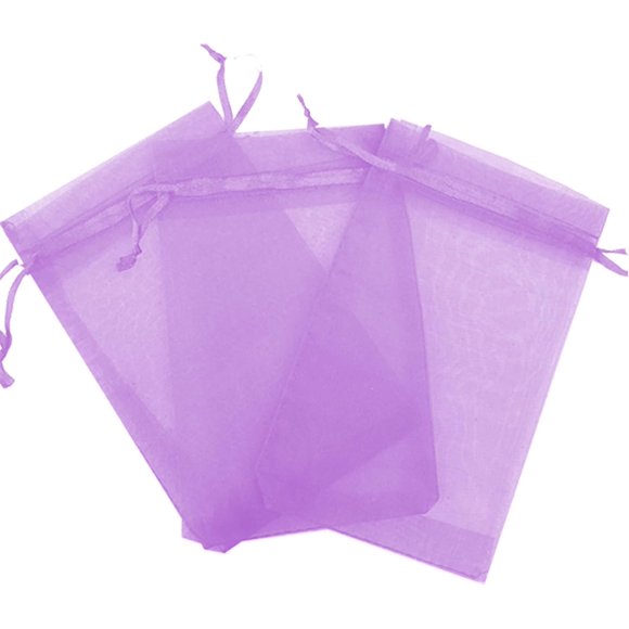 200 Pcs Lavender 5x7 Sheer Drawstring Organza Bags Jewelry Pouches Wedding Party Favor Gift Bags Gift Bags Candy Bags [Kyezi Design and Craft]