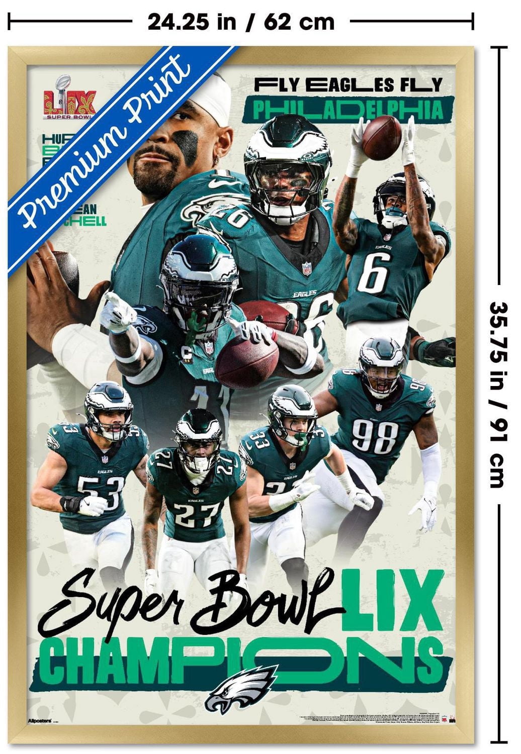 NFL Philadelphia Eagles - Super Bowl LIX Champions Wall Poster